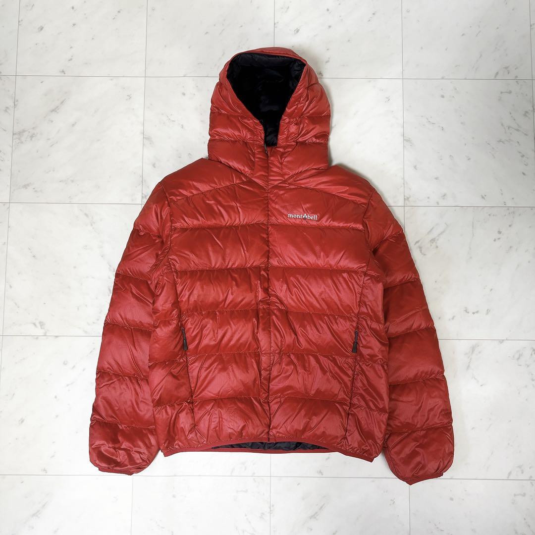 Excellent Used Montbell Down Jacket L Light Alpine Parka Red  