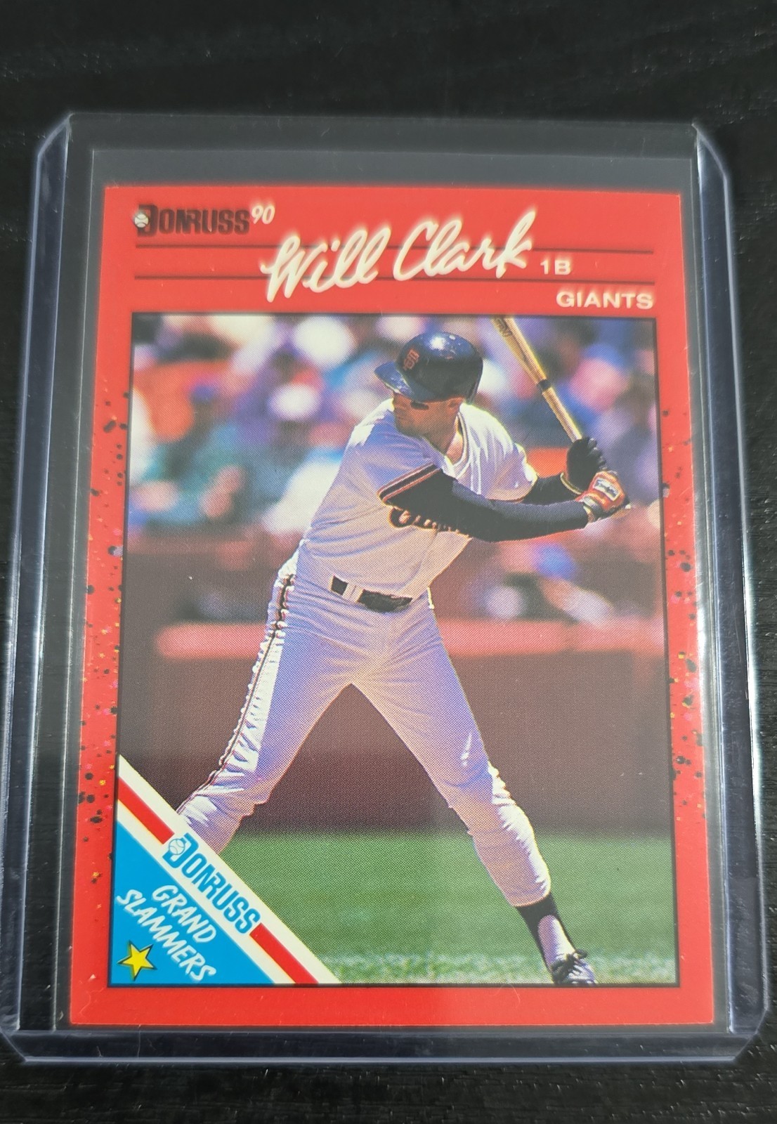 1990 Donruss - Grand Slammers Will Clark #6 Black Bar on Back