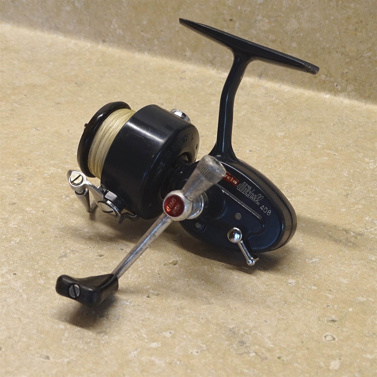 Vintage Garcia Mitchell 408 Spinning Fish Reel, France, Nice Shape