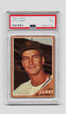 1962 TOPPS # 71 DICK LeMAY,GIANTS-PSA 7+++++++VIVID BEAUTY !