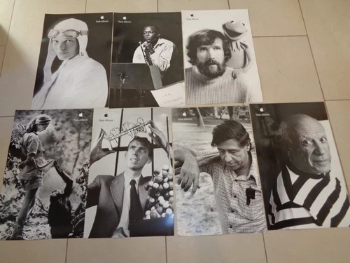 Apple "Think Different" Geniuses Educational Poster Set of 7 11"x17" No Frames