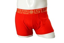 Versace Men's Gold Greeca Border Low Rise Trunk Underwear Versace 6 US L IT 52