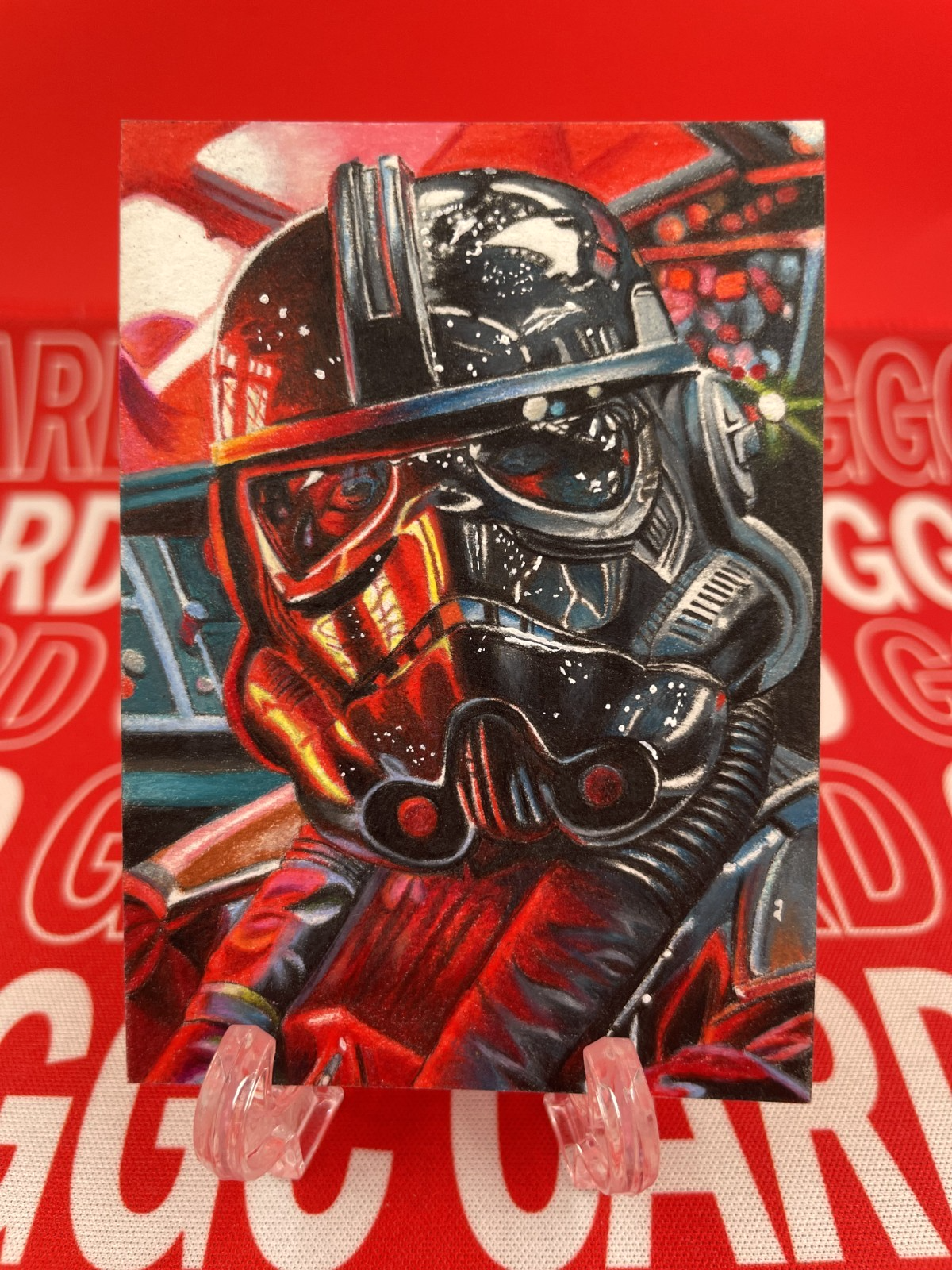 【Black Card】GGC Studio Star Wars Imperial pilots Artist Auto Sketch Card 1/1