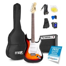 Sunburst Full Size Electric Guitar Starter Kit Set 4/4 with 40W Combo Amplifier