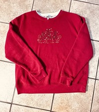 Vintage Hasting Smith holiday collared sweatshirt winter grannycore Size XL