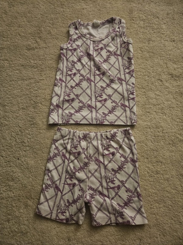Kate Quinn Girls' Purple Floral Birds Tank & Short Pajama Set 5Y PJs 