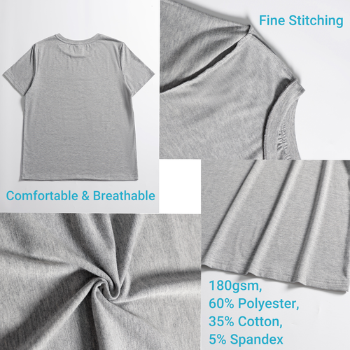 Camiseta para mujer talla grande manga corta gran tamaño cuello redondo holgada - Imagen 3 de 20