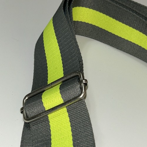 Cartera Correa Ajustable Bandolera Correa Ancha Hombro Verde Lima y Gris - Imagen 4 de 4