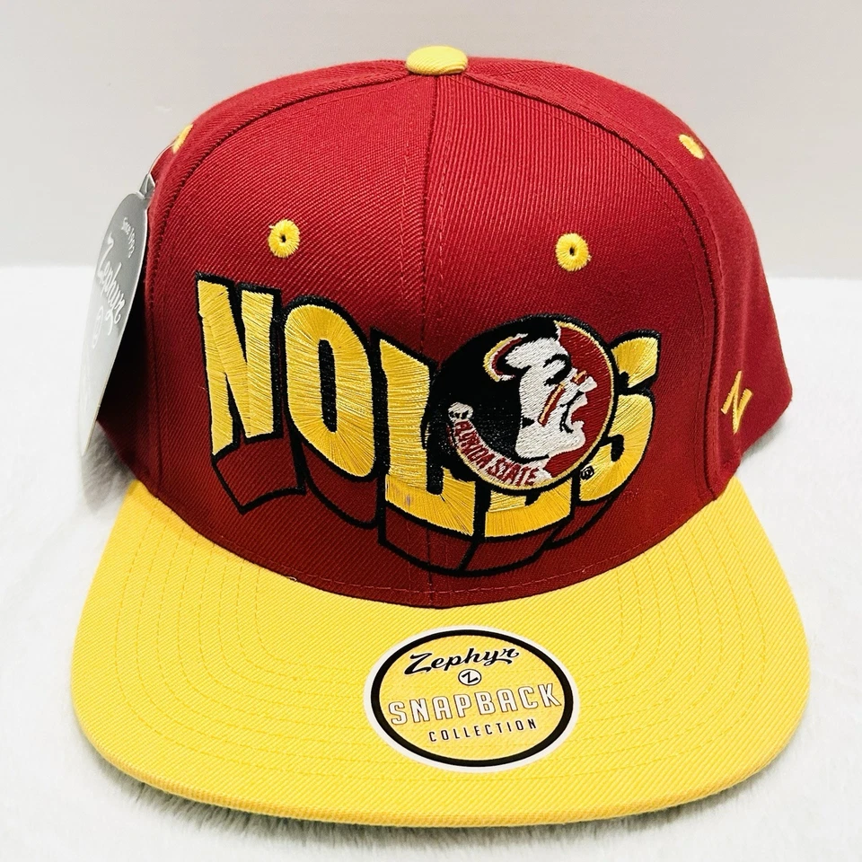Zephyr Florida State Seminoles Retro Flashback Snapback Hat Cap Adjustable Red - Image 2 of 4