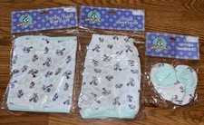 Baby Looney Tunes Burp Cloth Diaper Cover Booties Set Sylvester Vintage 2003 NOS