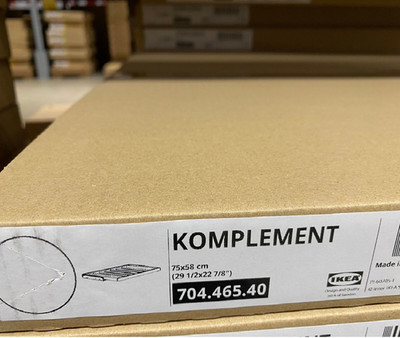 Nagelneuer IKEA KOMPLEMENT Hosenbügel ausziehbar, weiß, 75x58 cm, 704.465.40
