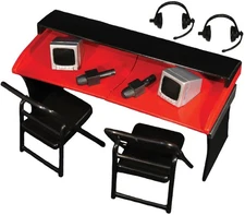 Commentators Playset (Red) - Ringside Exclusive  Wrestling Figure Accessories