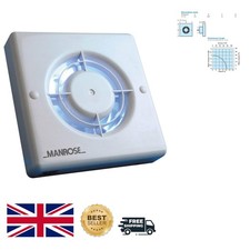 Lightweight 4-Inch Exhaust Fan with Timer - Silent Humidity Relief for Bathrooms