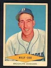 1954 RED HEART BILLY COX DODGERS VG 551330 (KYCARDS)