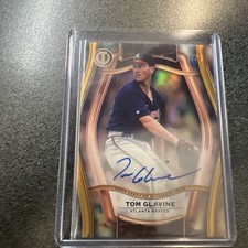 2025 Topps Tribute Tom Glavine Pillars The Game Gold Auto /75 #PTGA-TG Braves