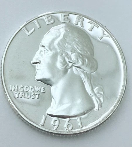 1961 Proof Washington Quarter 90% Silver MINT STATE PLUS PLUS CONDITION #2761