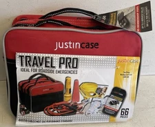 New Justin Case Auto First Aid Medic Safety Emergency Roadside Travel Pro Kit