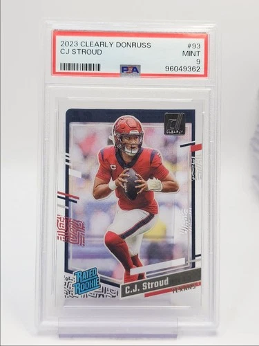 C.J. STROUD 2023 CLEARLY DONRUSS RATED ROOKIE TEXANS RC PSA 9 Q5190