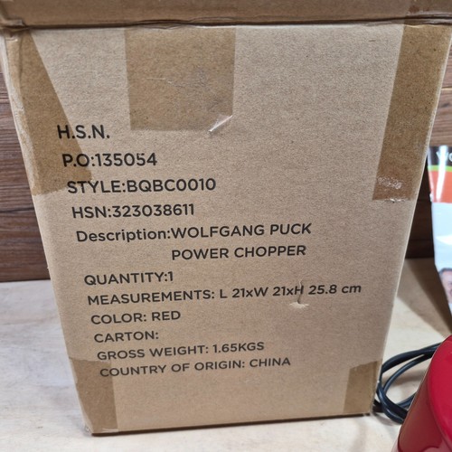 Wolfgang Puck 400 Watt 48 Unzen/6 Tassen Rot QuadChop Mixer/Zerkleinerer Neu im Karton - Bild 7 von 8