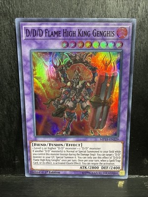 D/D/D Flame High King Genghis MP19-EN229 2019 Gold Sarcophagus Tin Mega Pack 1st