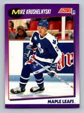#33 1991-92 Score Mike Krushelnyski Toronto Maple Leafs