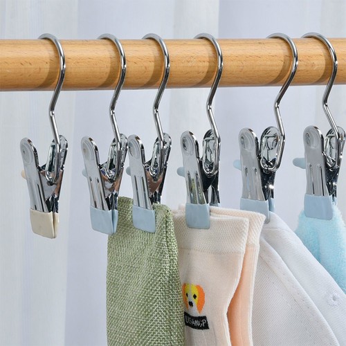 4 Pack Stainless Steel Clothespins Multipurpose Household Clothes Drying Towels - Picture 2 of 20