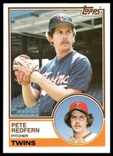 1983 Topps #559 Pete Redfern Minnesota Twins Baseball