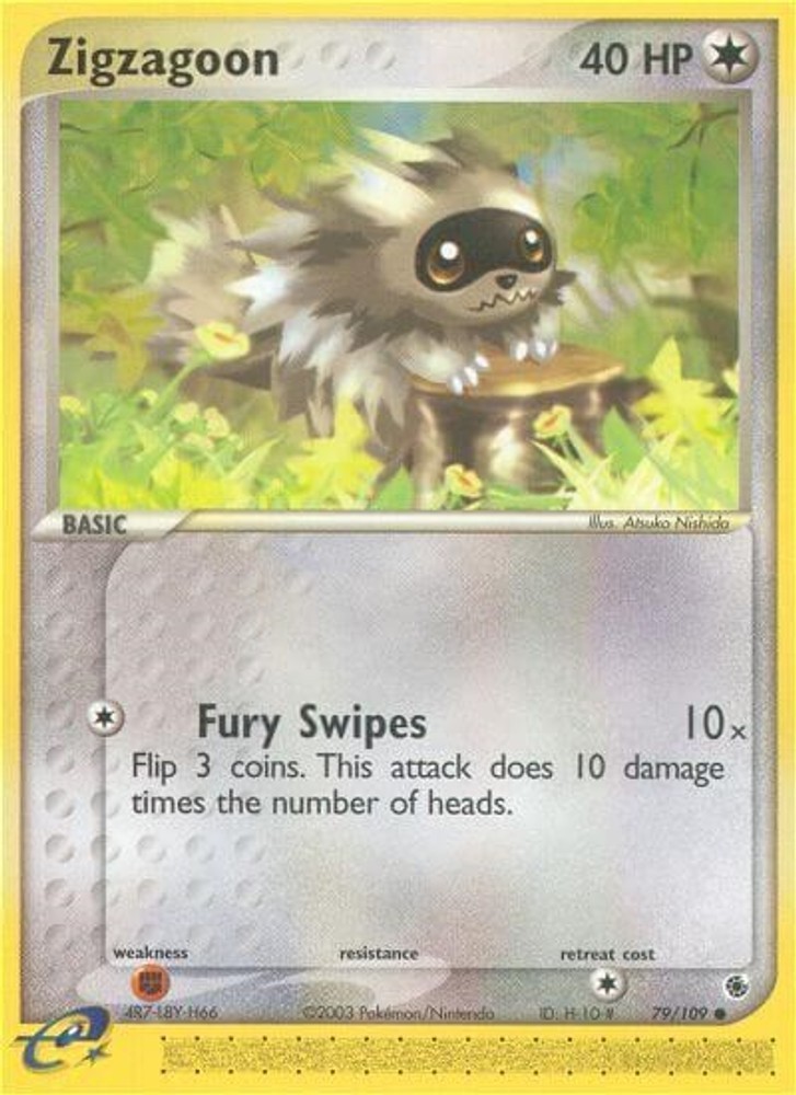 Zigzagoon 79/109 EX Ruby and Sapphire