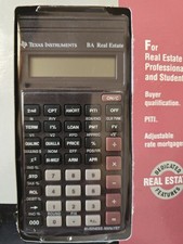 Texas Instruments BA Real Estate Business Calculator Italy 1992 NIB Complete