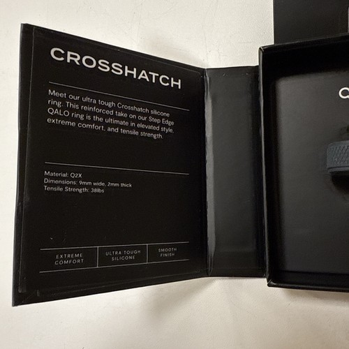 QALO Uomo Crosshatch Silicone Taglia 11-Grigio Scuro-Nuovo - Foto 3 di 7