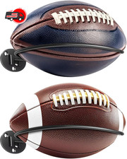 2 Packs Football Room D cor, Wall Mount Football Holder Football Display Stand,