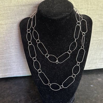 Silpada Sterling Silver Lightweight Link Lasting Impressions Necklace 34 