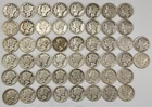 Roll of 50 Silver Mercury Dimes $5 Face Value 90% Silver Coins Mixed Dates  VLM1