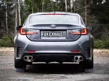  Edelstahl Sportauspuff Lexus RC 200t je 2x90mm doppelwandig abgeschrägt
