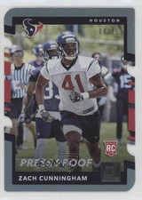 2017 Panini Donruss Rookies Press Proof Silver Die-Cut 4/75 Zach Cunningham 3f2