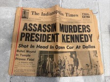 JFK Assassination - The Indianapolis Times, November 22nd, 1963 Newspaper