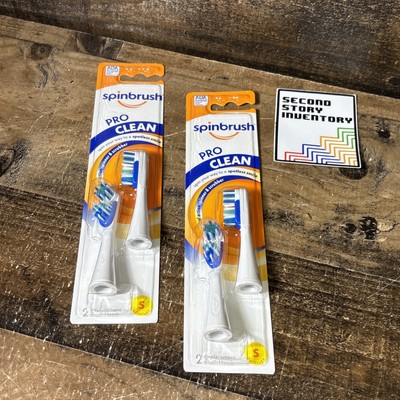 Spinbrush PRO CLEAN bro white Refill, Soft Bristles, Includes 4 Replacement Head