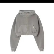 Gloni Classic Washed Cropped Hoodie, Pre-Owned