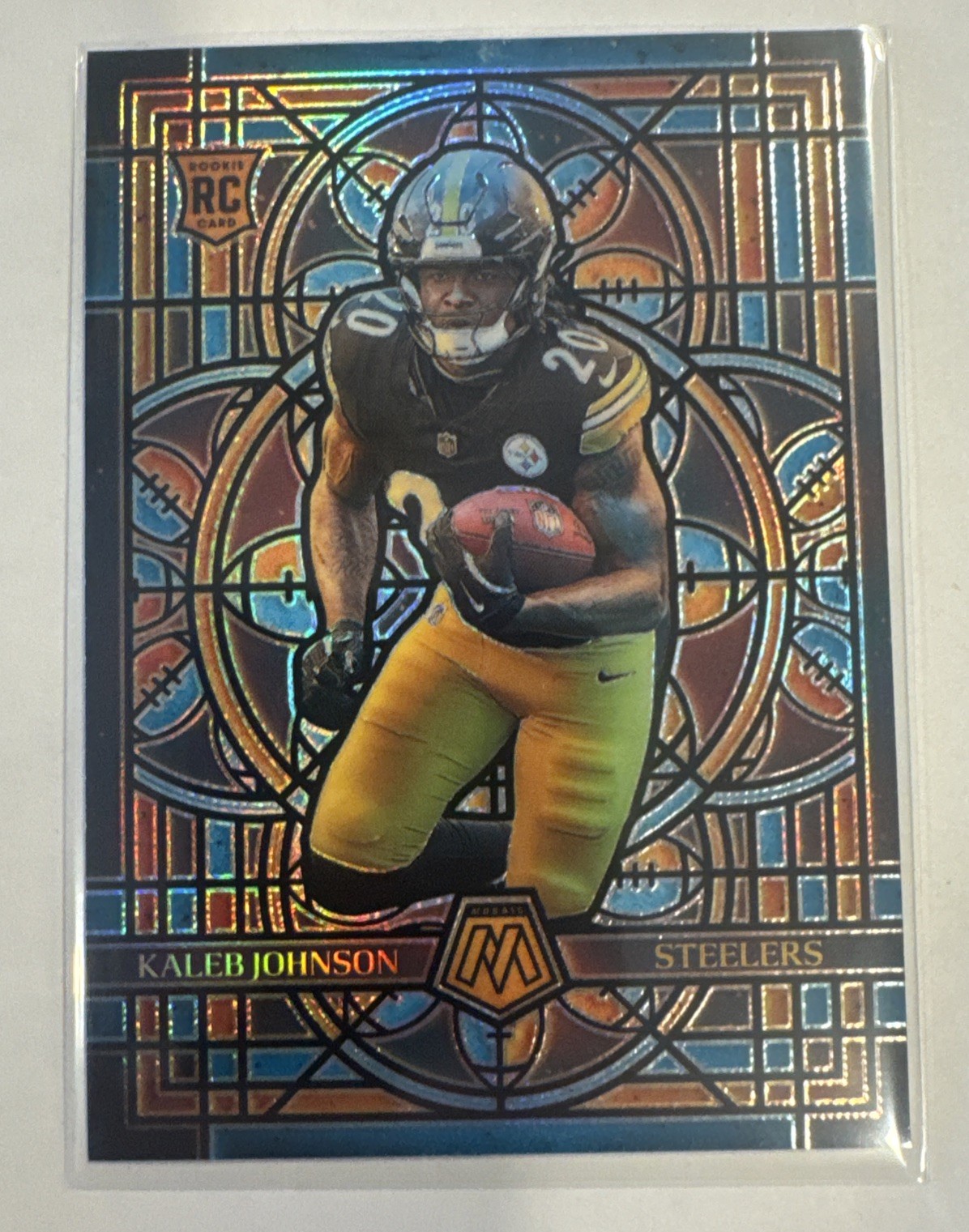 2025 Panini Mosaic Kaleb Johnson RC Stained Glass SSP Case Hit