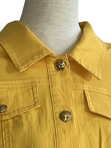 Linea by Louis Dell'Olio Damen Oberteil Gelb Jacke Gr. M Langarm Kragen - Bild 10 von 19