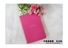 Cortona A4 Personalised Italian Leather Journal Notebook Sketchbook Fuchsia