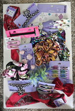 LOT 16 new CLAIRE'S clips HAIR ACCESSORIES claws BOWS scrunchie HEADBAND lQQk