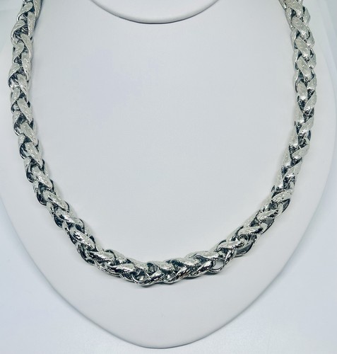 Super Grobe Silber Byzantinische Struktur Kette Schwer 316L Edelstahl 20" - Bild 2 von 15