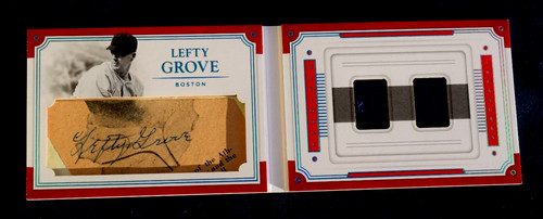 Lefty Grove 2017 National Treasures Legends Cuts Materials auto booklet  /5