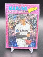 2026 Topps Heritage CHROME PINK SPARKLE Edward Cabrera #169 - Miami Marlins