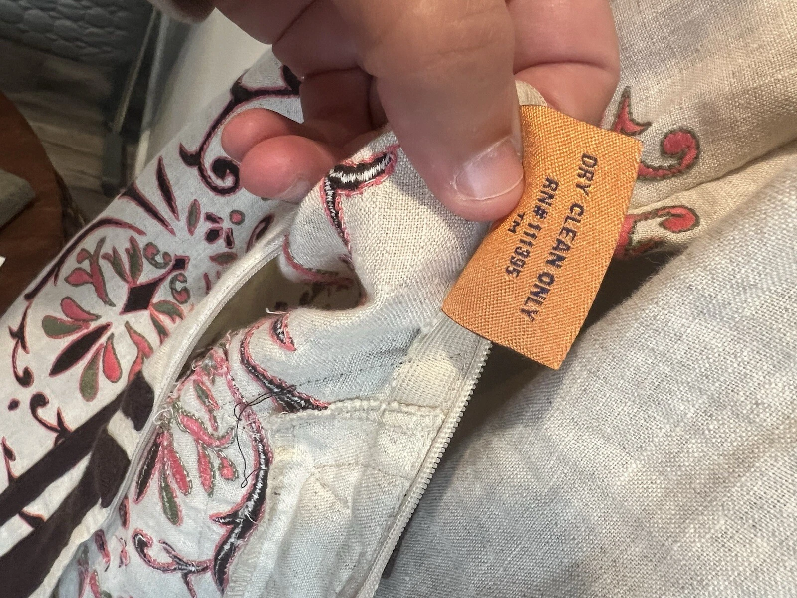 TORY BURCH Tunica Tori Burch ricamata 100% lino taglia S