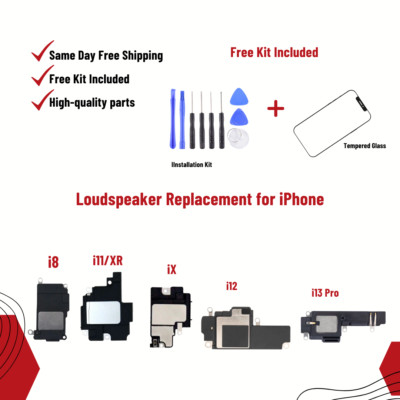Loudspeaker For Apple iPhone Replacement Kit w/ Tools and Screen Protector