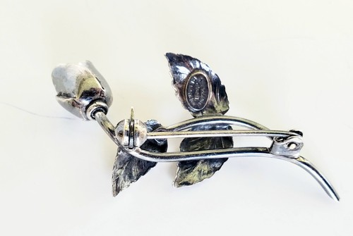 Vintage Danish Sterling Silver John L. Brooch Pin - Picture 6 of 12