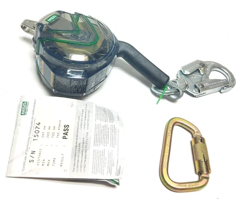 New MSA 63203-00A SRL 10' Cable with Snaphook and Carabiner