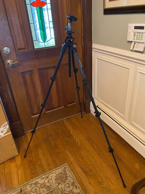Manfrotto Tripod with Gitzo swivel camera mount MINT
